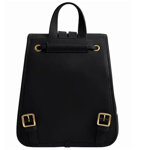 NEW Coach Glovetanned Leather Turnlock Backpack in Black - Picture 2 of 2